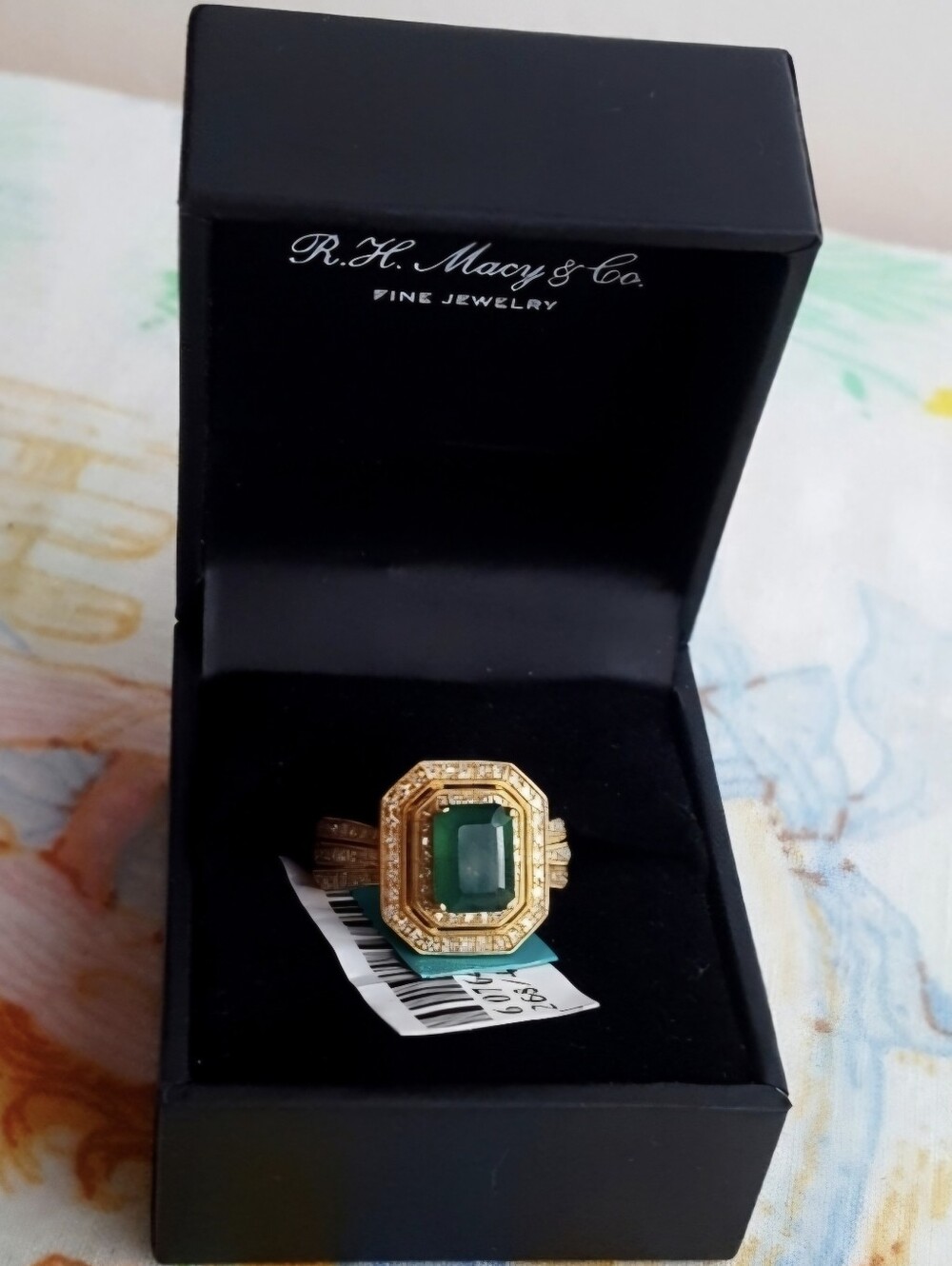 HP💫NWT🌙EFFY 14k Emerald Diamond Ring in Box Brasilica Collection - Picture 3 of 16